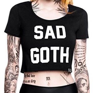 Killstar Sad Goth Crop Top